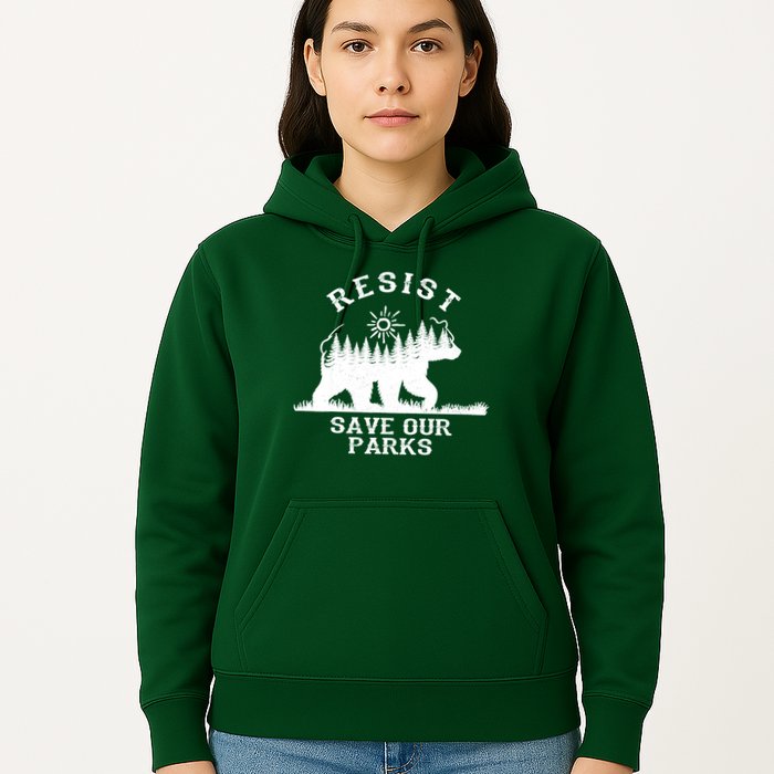 Resist Save Our National Parks Bear Nature Hoodie