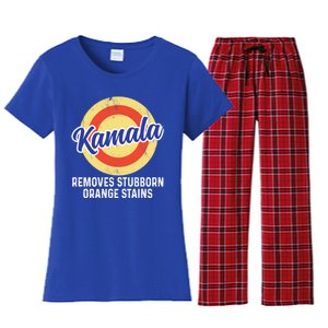 Removes Stubborn Orange Stains Funny Kamala 2024 Election Gift Women's Flannel Pajama Set