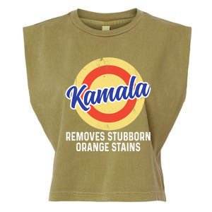 Removes Stubborn Orange Stains Funny Kamala 2024 Election Gift Garment-Dyed Women's Muscle Tee