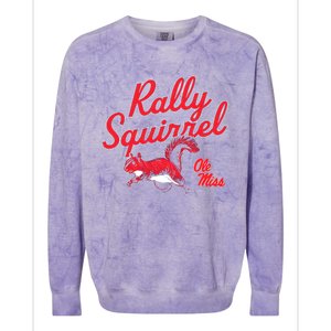 Rally Squirrel Ole Miss Football Team Lover Colorblast Crewneck Sweatshirt