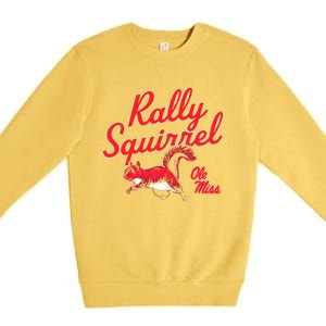 Rally Squirrel Ole Miss Football Team Lover Premium Crewneck Sweatshirt