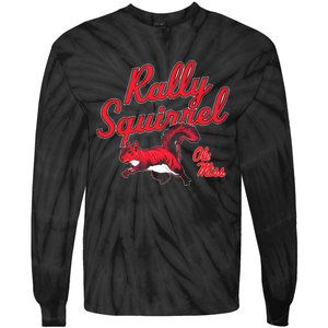 Rally Squirrel Ole Miss Football Team Lover Tie-Dye Long Sleeve Shirt