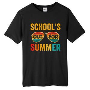 Retro Schools Out For Summer Last Day Of School Teacher Boy Tall Fusion ChromaSoft Performance T-Shirt