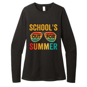 Retro Schools Out For Summer Last Day Of School Teacher Boy Womens CVC Long Sleeve Shirt