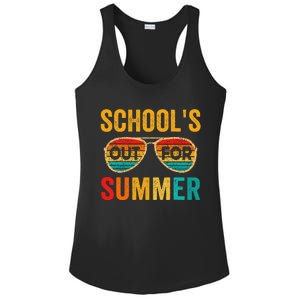 Retro Schools Out For Summer Last Day Of School Teacher Boy Ladies PosiCharge Competitor Racerback Tank