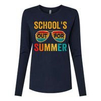 Retro Schools Out For Summer Last Day Of School Teacher Boy Womens Cotton Relaxed Long Sleeve T-Shirt