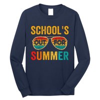 Retro Schools Out For Summer Last Day Of School Teacher Boy Long Sleeve Shirt