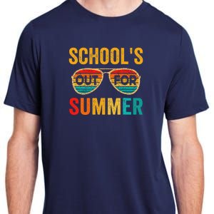 Retro Schools Out For Summer Last Day Of School Teacher Boy Adult ChromaSoft Performance T-Shirt