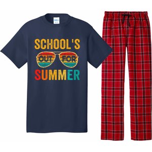 Retro Schools Out For Summer Last Day Of School Teacher Boy Pajama Set