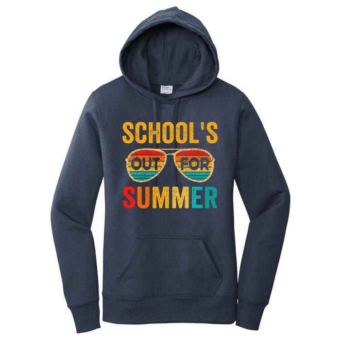 Retro Schools Out For Summer Last Day Of School Teacher Boy Women's Pullover Hoodie