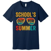 Retro Schools Out For Summer Last Day Of School Teacher Boy Premium T-Shirt