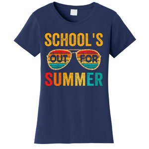 Retro Schools Out For Summer Last Day Of School Teacher Boy Women's T-Shirt