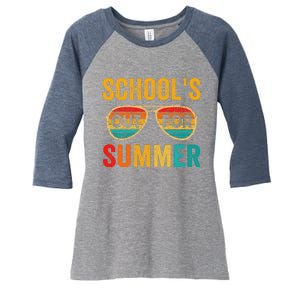 Retro Schools Out For Summer Last Day Of School Teacher Boy Women's Tri-Blend 3/4-Sleeve Raglan Shirt