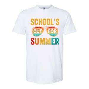 Retro Schools Out For Summer Last Day Of School Teacher Boy Softstyle CVC T-Shirt