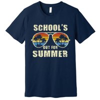 Retro Schools Out For Summer Last Day Of School Teacher Boy Premium T-Shirt