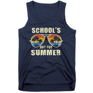 Retro Schools Out For Summer Last Day Of School Teacher Boy Tank Top