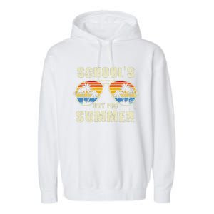 Retro Schools Out For Summer Last Day Of School Teacher Boy Garment-Dyed Fleece Hoodie