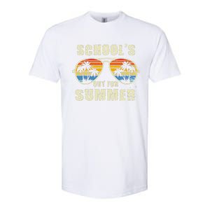 Retro Schools Out For Summer Last Day Of School Teacher Boy Softstyle CVC T-Shirt