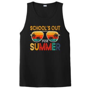 Retro Schools Out For Summer Last Day Of School Teacher Boy Cute PosiCharge Competitor Tank