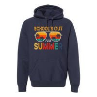 Retro Schools Out For Summer Last Day Of School Teacher Boy Cute Premium Hoodie