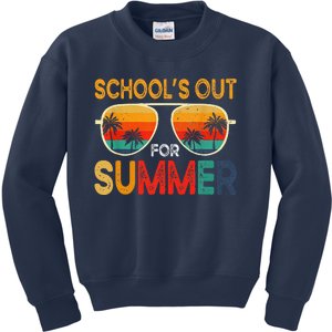 Retro Schools Out For Summer Last Day Of School Teacher Boy Cute Kids Sweatshirt