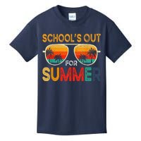 Retro Schools Out For Summer Last Day Of School Teacher Boy Cute Kids T-Shirt