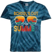 Retro Schools Out For Summer Last Day Of School Teacher Boy Cute Kids Tie-Dye T-Shirt