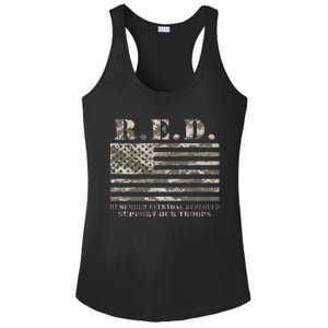 RED Support Our Troops Wear Red On Friday Military Ladies PosiCharge Competitor Racerback Tank