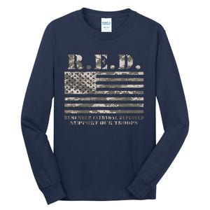 RED Support Our Troops Wear Red On Friday Military Tall Long Sleeve T-Shirt