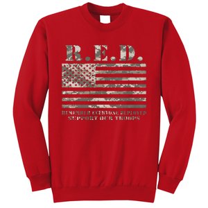 RED Support Our Troops Wear Red On Friday Military Sweatshirt