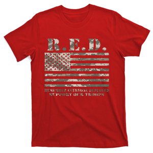 RED Support Our Troops Wear Red On Friday Military T-Shirt