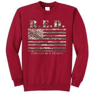 RED Support Our Troops Wear Red On Friday Military Tall Sweatshirt