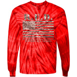 RED Support Our Troops Wear Red On Friday Military Tie-Dye Long Sleeve Shirt