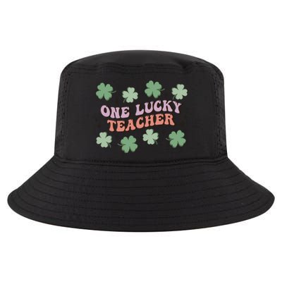 Retro Shamrock One Lucky Teacher St. Patrick's Day School Cool Comfort Performance Bucket Hat