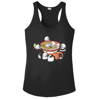 Ramen Sushi Old English Sheepdog Dog Premium Ladies PosiCharge Competitor Racerback Tank