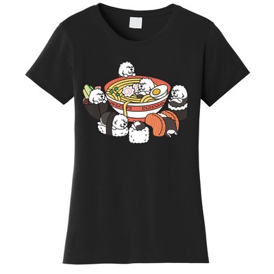 Ramen Sushi Old English Sheepdog Dog Premium Women's T-Shirt