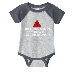 Registered Sex OFFENDER Funny Gift Infant Baby Jersey Bodysuit