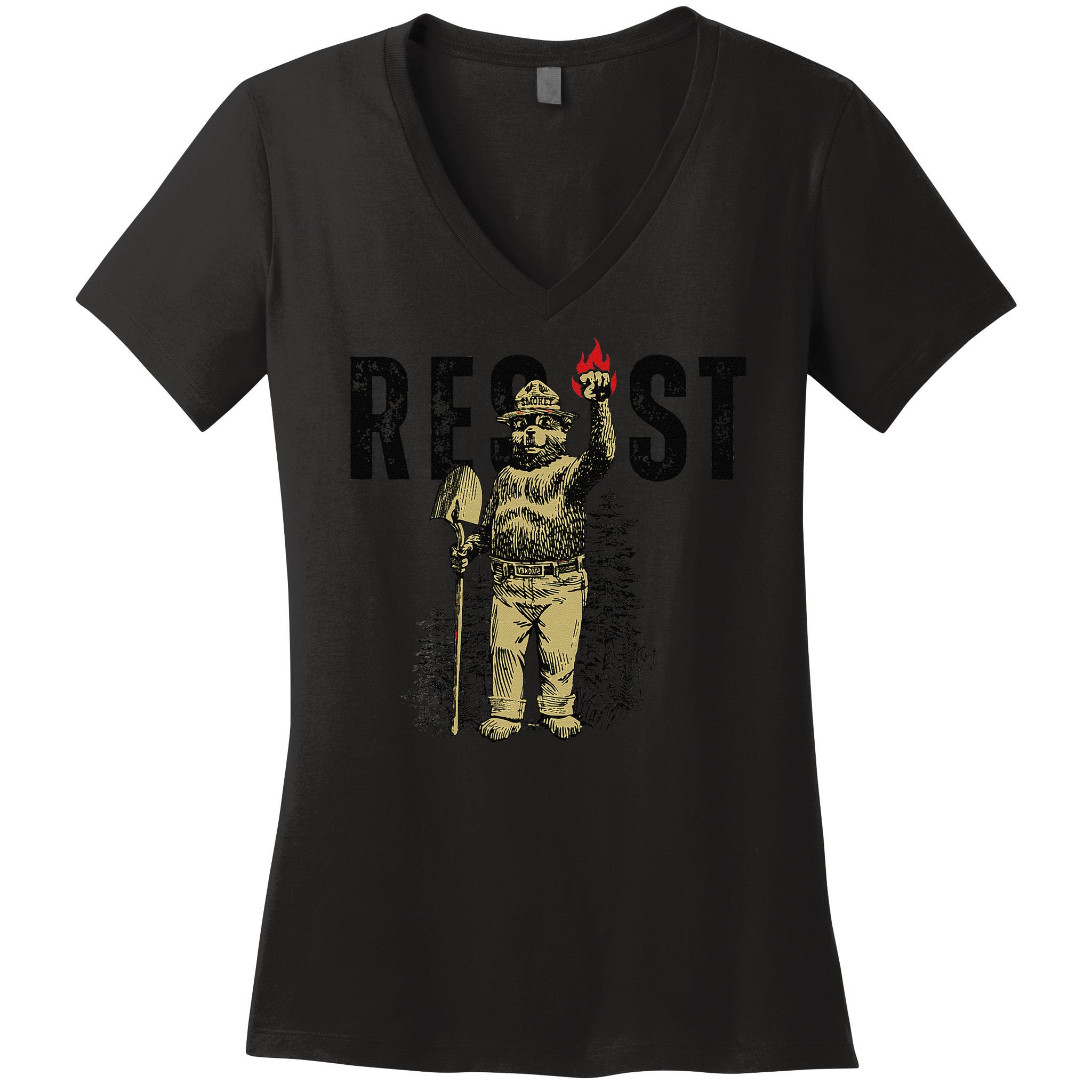 Resist Save Our Parks Support National Park Nature Lover Women's V-Neck T-Shirt