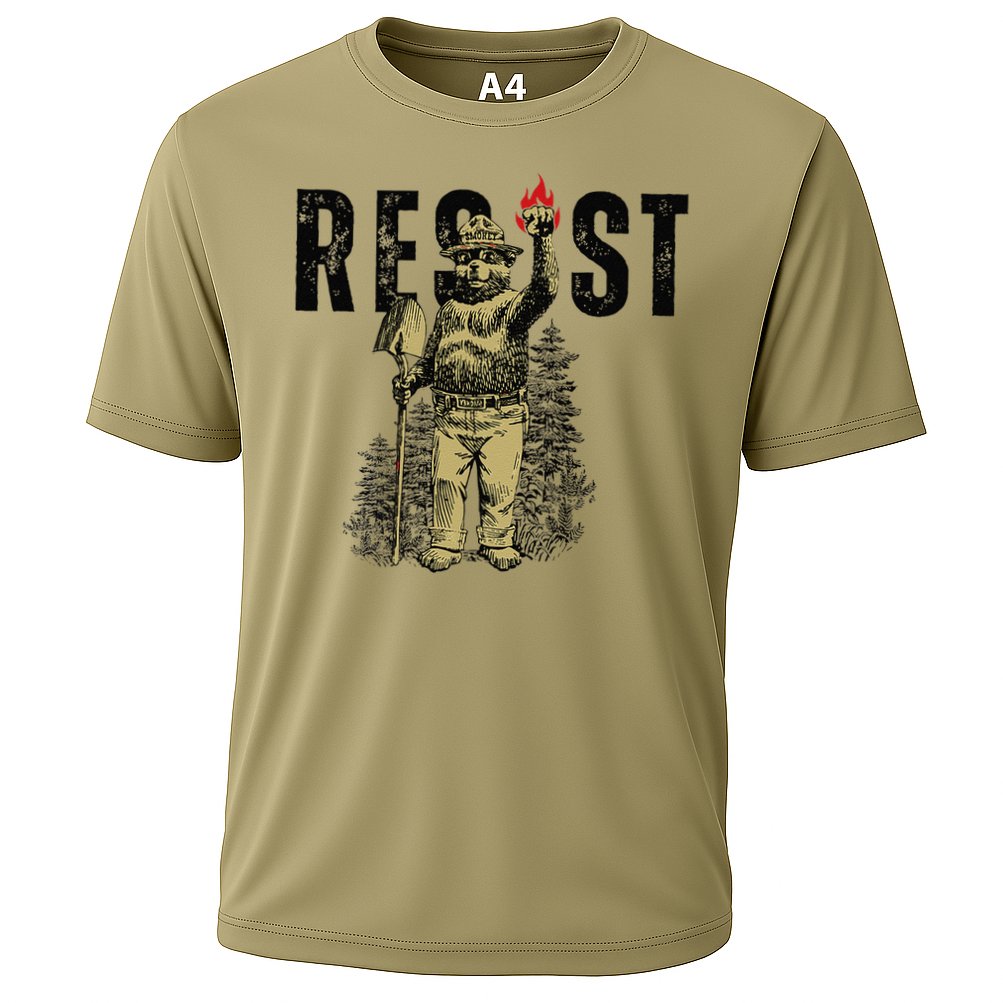 Resist Save Our Parks Support National Park Nature Lover Cooling Performance Crew T-Shirt