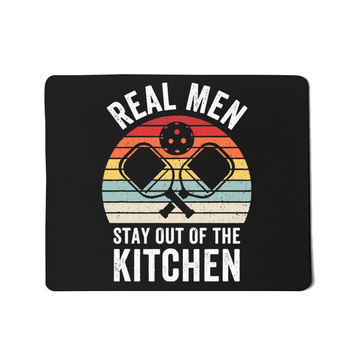 Real Stay Out of the Kitchen Funny Pickleball Vintage Mousepad