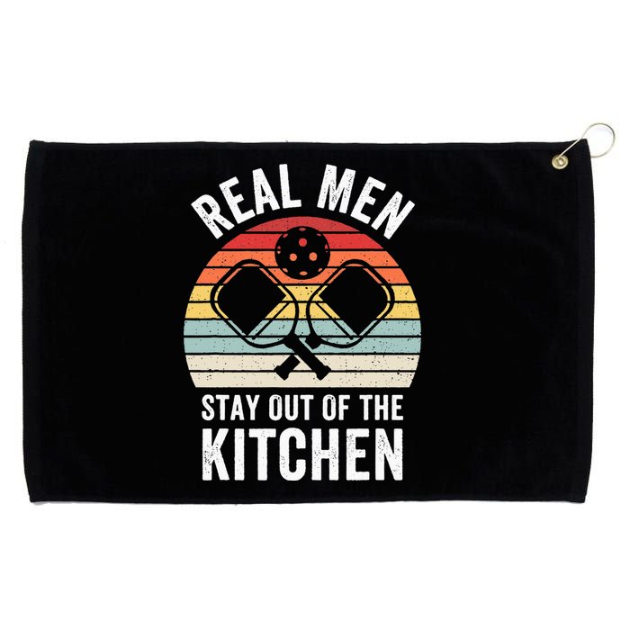 Real Stay Out of the Kitchen Funny Pickleball Vintage Grommeted Golf Towel