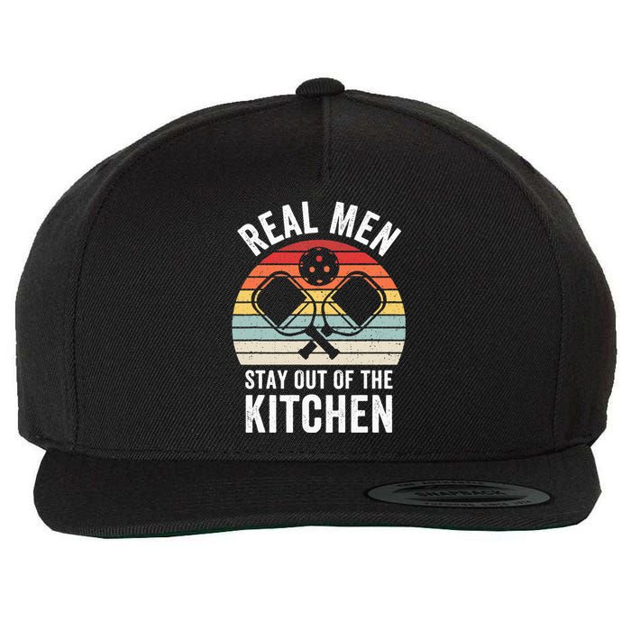 Real Stay Out of the Kitchen Funny Pickleball Vintage Wool Snapback Cap