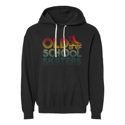 Roller Skates Old School Vintage Derby Funky 70’s Party Garment-Dyed Fleece Hoodie