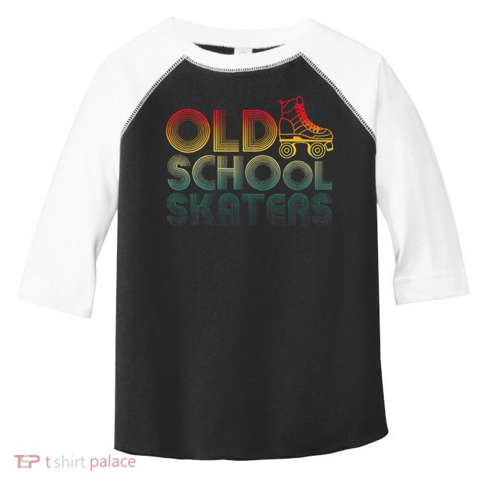 Roller Skates Old School Vintage Derby Funky 70’s Party Toddler Fine Jersey T-Shirt