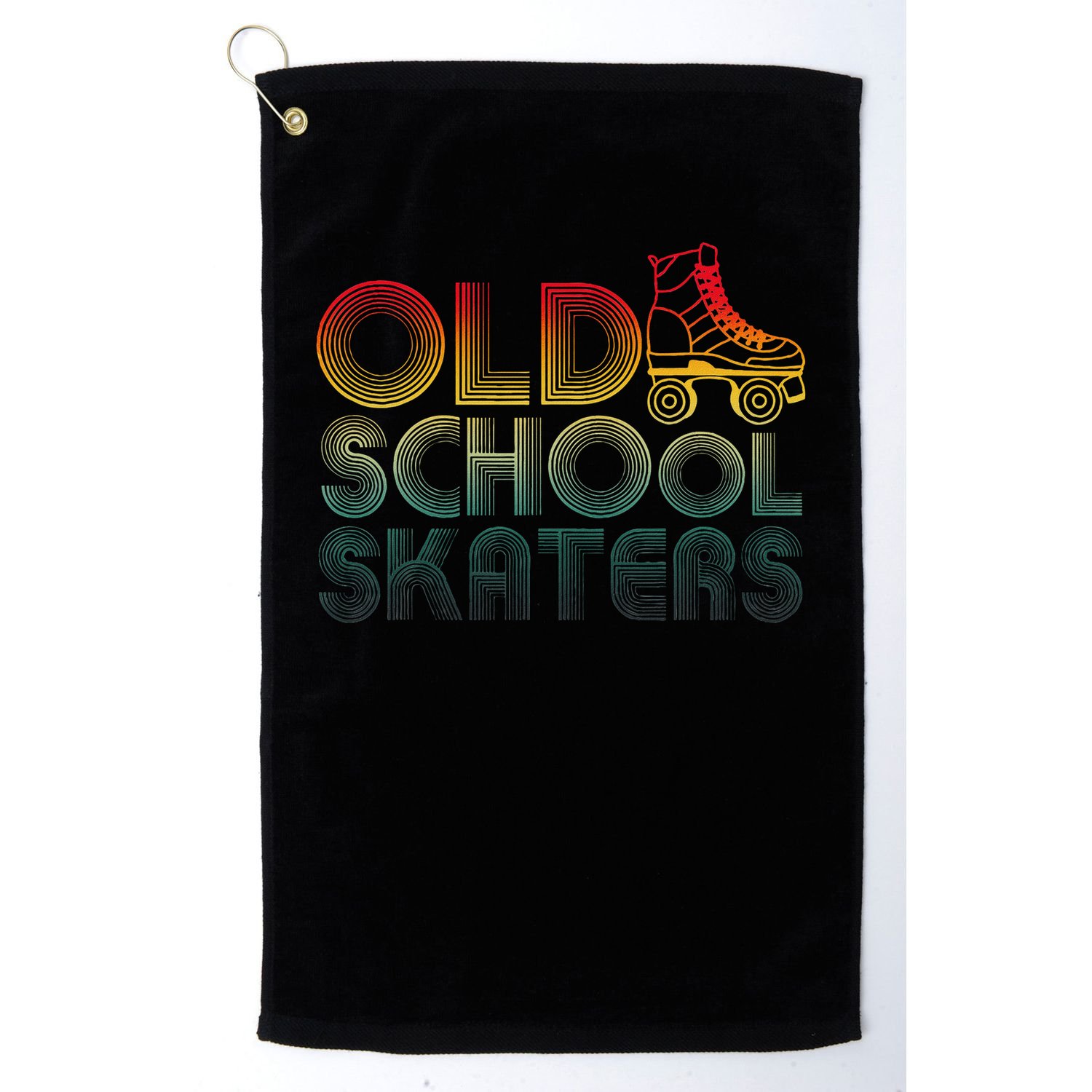 Roller Skates Old School Vintage Derby Funky 70’s Party Golf Towel