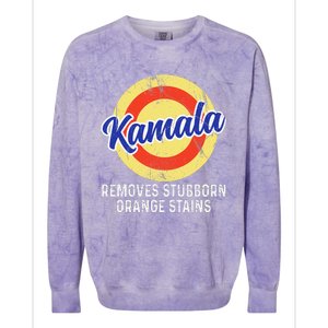 Removes Stubborn Orange Stains Funny Kamala 2024 Election Gift Colorblast Crewneck Sweatshirt