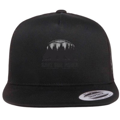 Resist Save Our Parks Bear Nature Conservation present Flat Bill Trucker Hat
