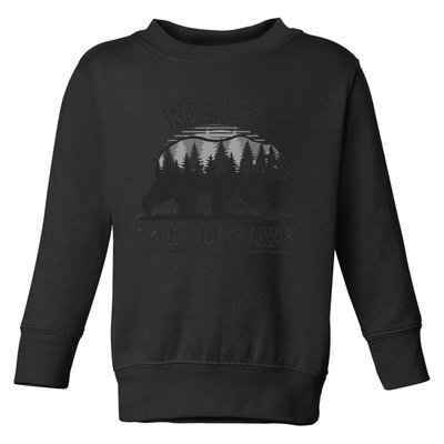 Resist Save Our Parks Bear Nature Conservation present Toddler Sweatshirt
