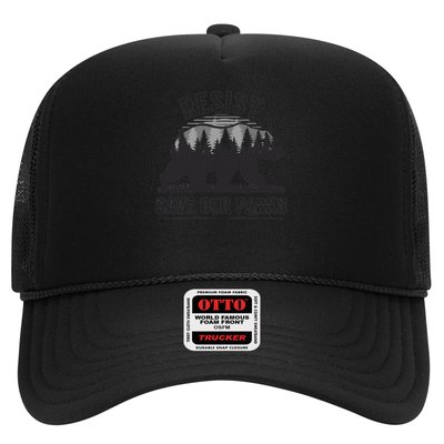 Resist Save Our Parks Bear Nature Conservation present Trucker Hat