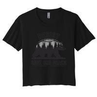 Resist Save Our Parks Bear Nature Conservation present Women's Crop Top Tee